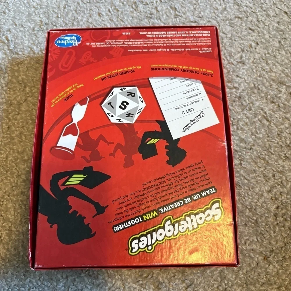 Scattergories Game - Red Box